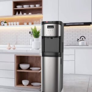 LEONARD Usa Bottom Loading Water Dispenser Stainless Steel Hot, Cold & Normal For Home, Office Or Bar, Based On American Technology (Stainless Steel & Black), 5 Liters