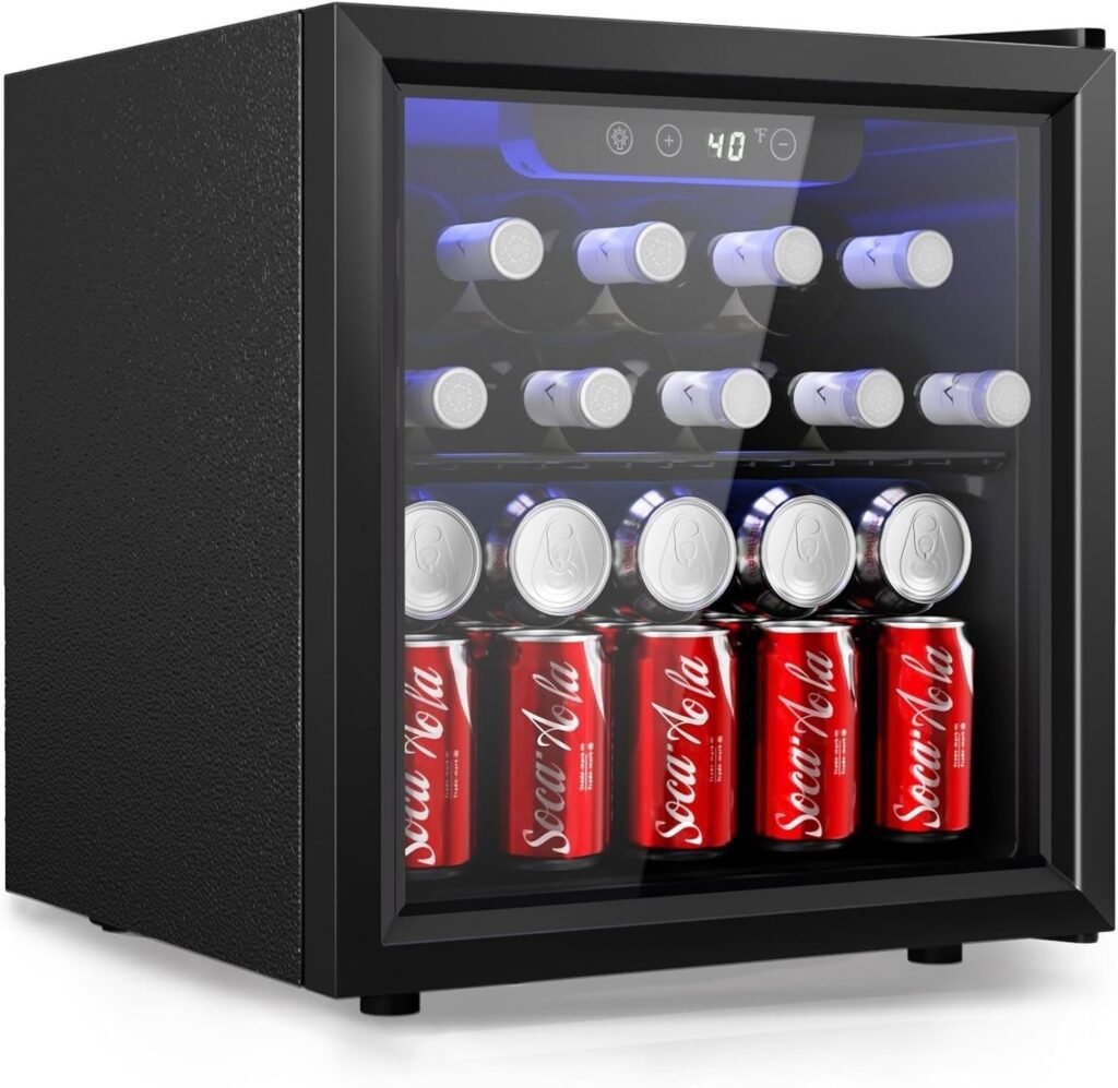 LEONARD USA 55 L Inverter Wine Chiller l Wine Cooler l Touch Control l Stainless Steel Shelves l Toughened Glass Door with UV-Protection l LED Interior Light (Based on American Technology) (Black)
