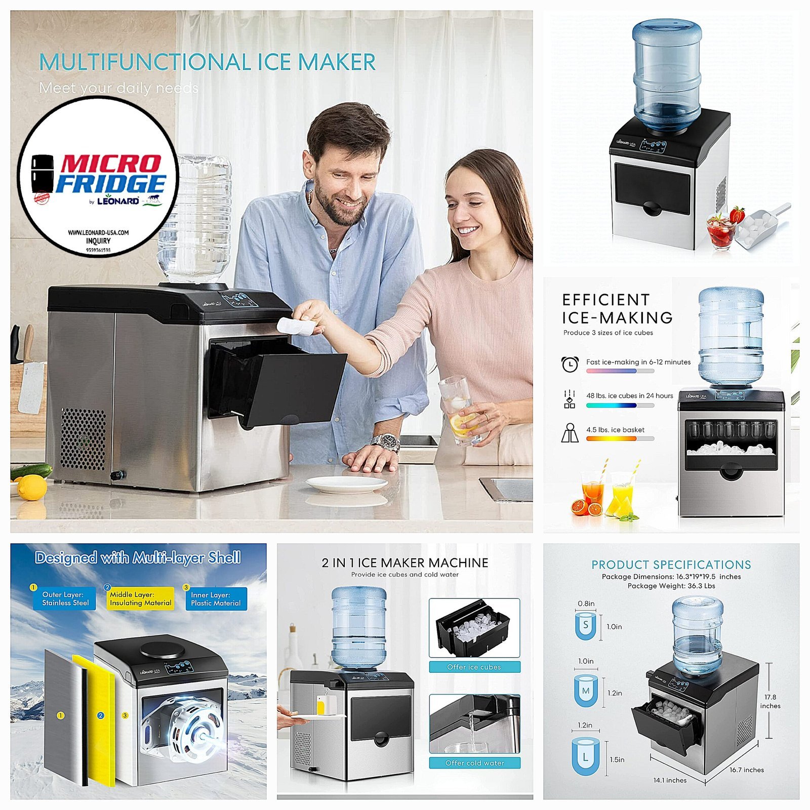 LEONARD USA ICEMAKER & Water Dispenser (Based on American Technology) - Image 2