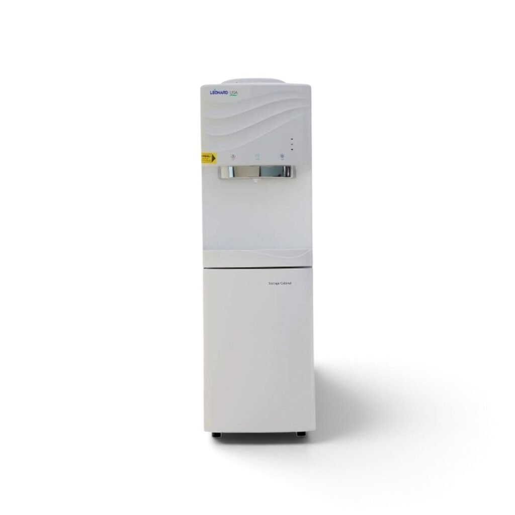 LEONARD Plastic USA American Technology Based Hot, Cold and Normal Water Dispenser with Refrigerator (347x403x1045 mm, White)