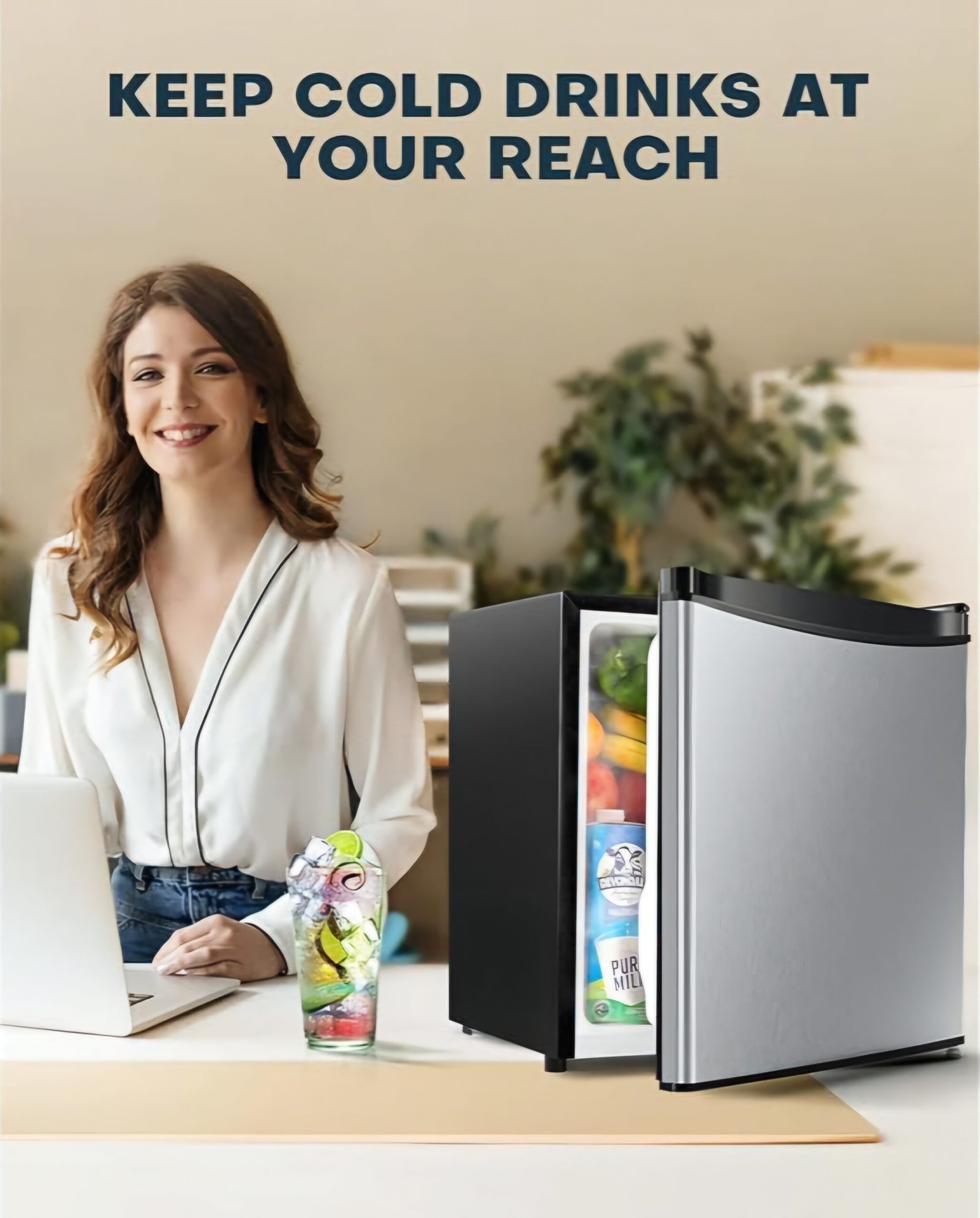 LEONARD USA 60 L Inverter Stainless Steel Door Mini Fridge for Room, Home, Office or Bar (Based on American Technology) (Stainless Steel & Black, LE-USA-SDIMFF, Standard Single door) - Image 10