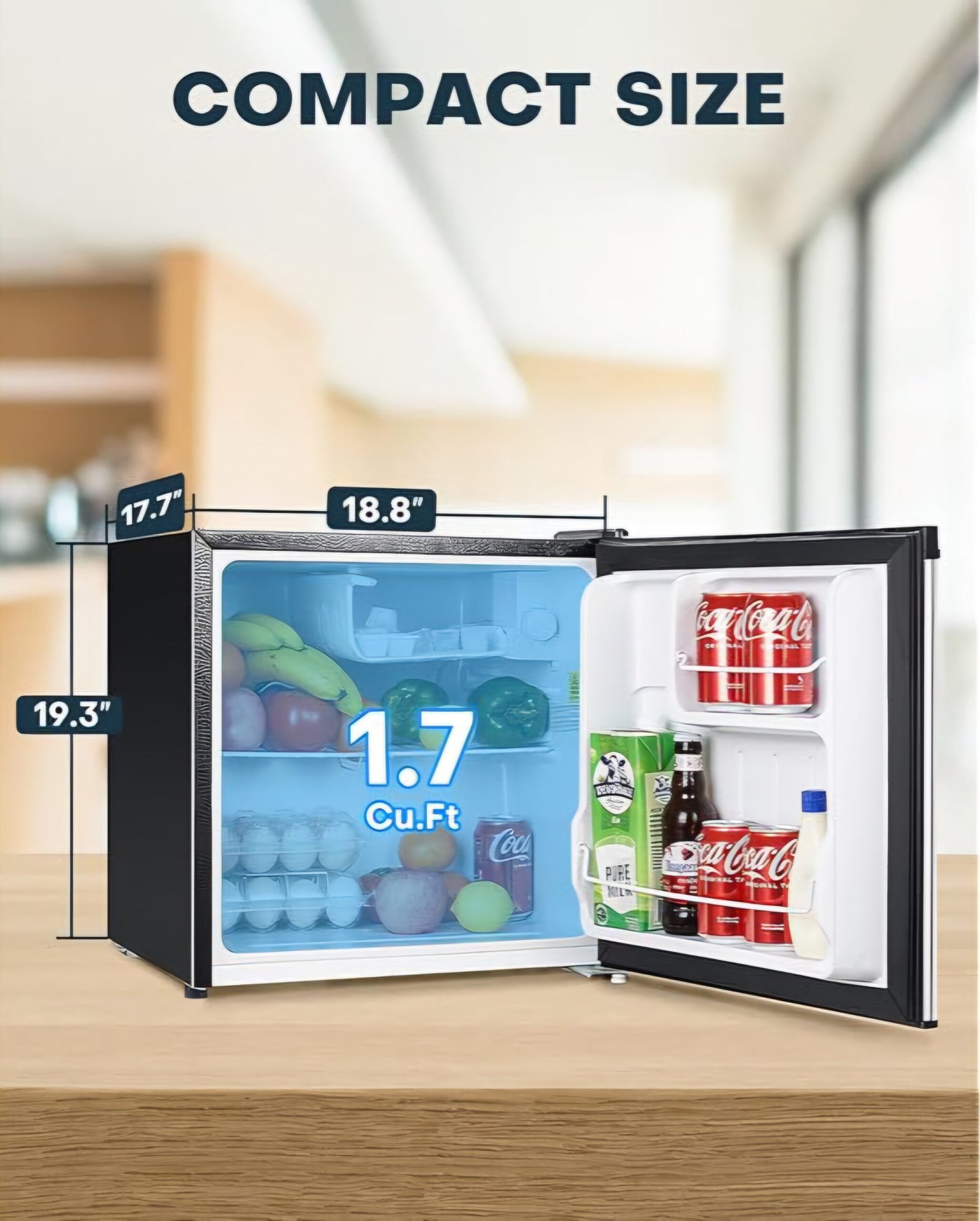 LEONARD USA 60 L Inverter Stainless Steel Door Mini Fridge for Room, Home, Office or Bar (Based on American Technology) (Stainless Steel & Black, LE-USA-SDIMFF, Standard Single door) - Image 9