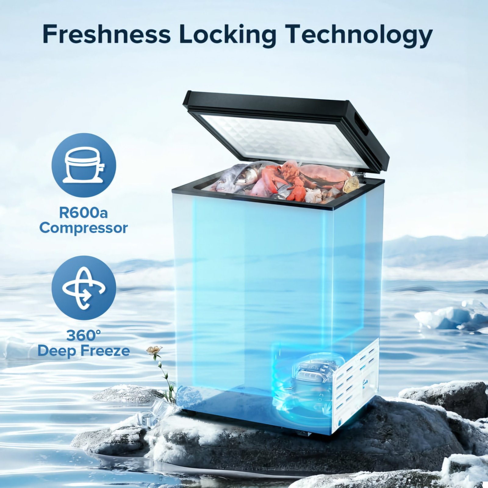 LEONARD USA 110L SS Finish Inner cabinet Deep Freezer , Based on American Technology - Image 2