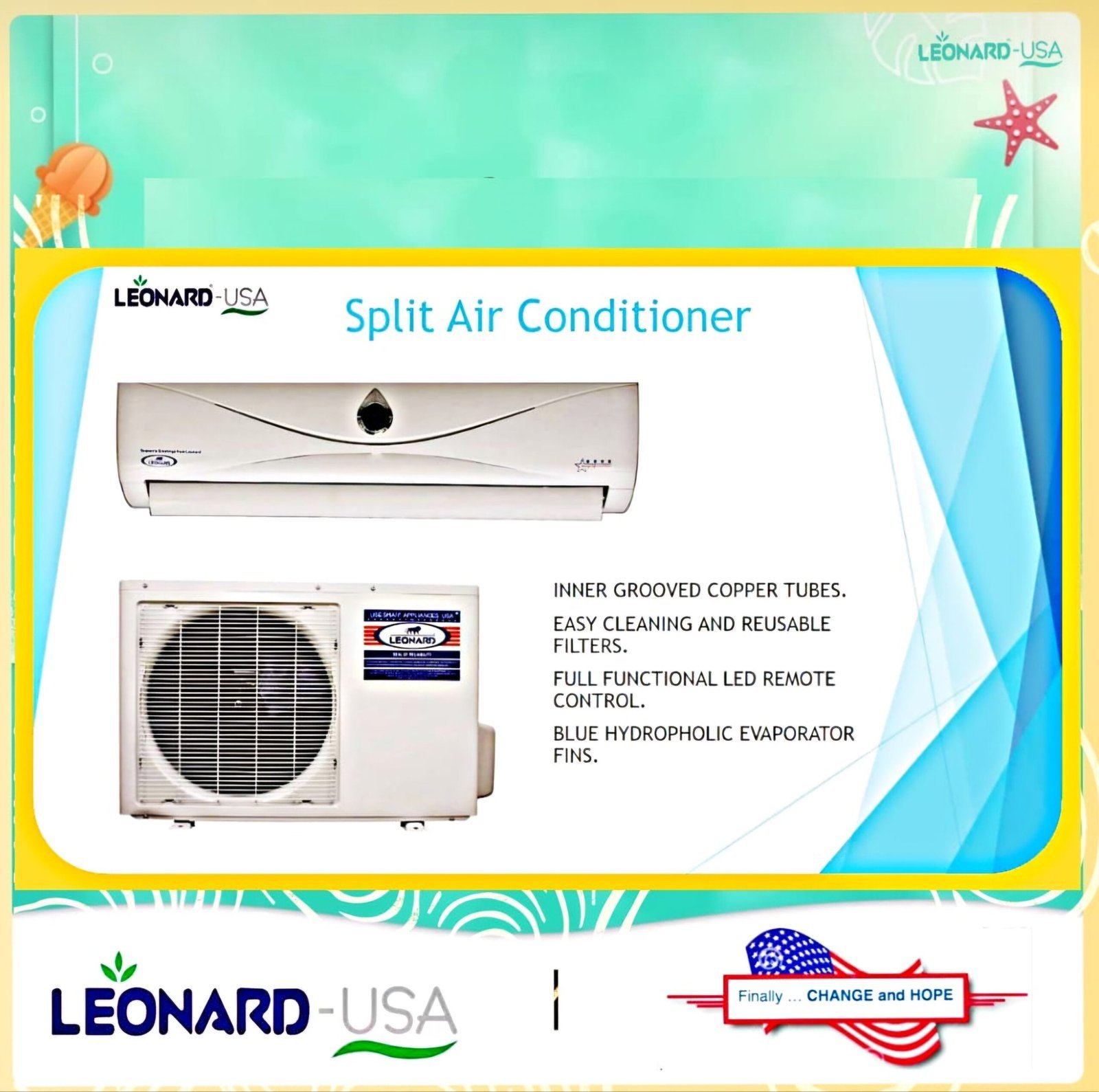 LEONARD USA 1.0T Split Air-Conditioner (Based on American Technology) - Image 2